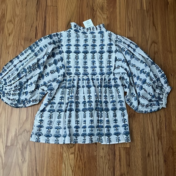 SUR LA VAGUE nwt one size boho blouse - Picture 3 of 5